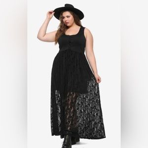 Hot Topic goth black lace dress